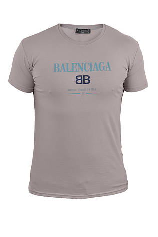 Футболка чоловіча Balenciaga 23-1854 світло-сіра, фото 1
