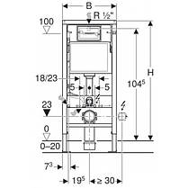 Інсталяційна система Geberit DuofixBasic для унітазу зі змивним бачком Delta 458.103.00.1, фото 2