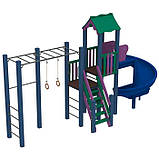 Дитячий майданчик Котик з пластиковою гіркою спіральної, фото 8