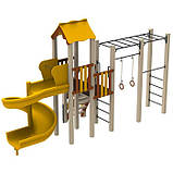 Дитячий майданчик Котик з пластиковою гіркою спіральної, фото 9