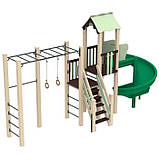 Дитячий майданчик Котик з пластиковою гіркою спіральної, фото 4