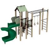 Дитячий майданчик Котик з пластиковою гіркою спіральної, фото 5