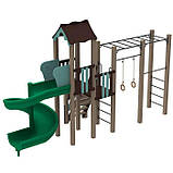 Дитячий майданчик Котик з пластиковою гіркою спіральної, фото 7