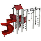 Дитячий майданчик Котик з пластиковою гіркою спіральної, фото 10