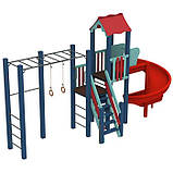 Дитячий майданчик Котик з пластиковою гіркою спіральної, фото 2