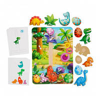 Гра з картками на липучках "Долина динозаврів", 23*32см, ТМ UBumblebees, Україна