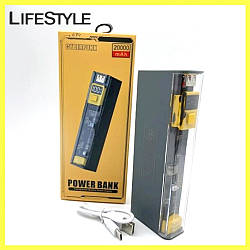 Повербанк із швидкою зарядкою 20000mAh, 674 / Power Bank з дисплеєм / Портативний зарядний пристрій