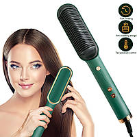 Выпрямитель для волос 45W "Hair Straightener HQT-909B" Темно-зеленый, электрическая расчёска выпрямитель (NS)