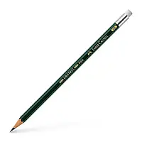 Карандаш чернографитный с ластиком CASTELL 9000 Faber-Castell степень твердости HB, 119200