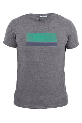 Футболка чоловіча Lacoste 23-L2085 темно-сіра, фото 1