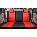 Чохли на сидіння Пежо 307 (Peugeot 307) модельні MAX з екошкіри Чорно-червоний, фото 2