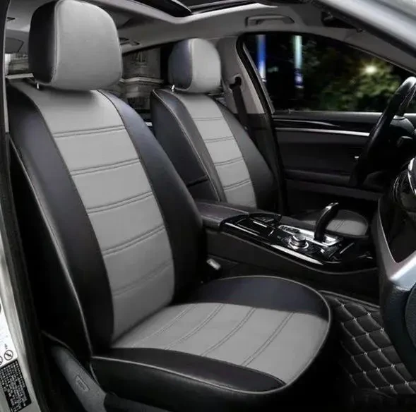 Чохли на сидіння Форд Мондео (Ford Mondeo) модельні MAX з екошкіри Чорно-сірий, графіт