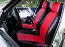 Чохли на сидіння Пежо 307 (Peugeot 307) модельні MAX з екошкіри Чорно-червоний, фото 4