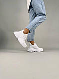 Кросівки жіночі шкіряні білі, фото 5