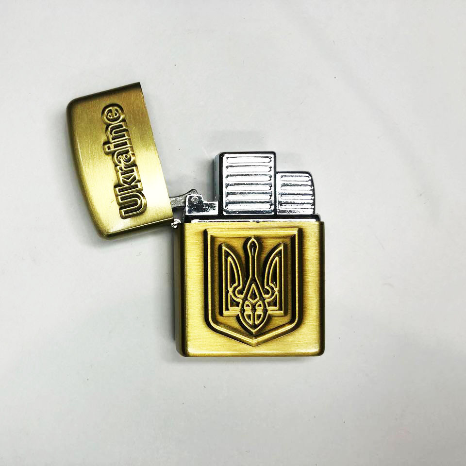 USB зажигалка "Герб Украины" FANG JIN 4797 Original (Двухсторонняя спираль накаливания) в XY-314 подарочной - фото 4 - id-p1580844052