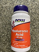Гіалуронова кислота, Now Foods, Hyaluronic Acid with MSM 60 Caps