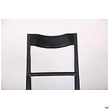 Стілець розкладний Ібіца чорний пластик зі спинкою, фото 6