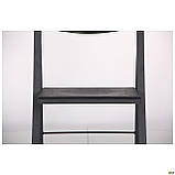 Стілець розкладний Ібіца чорний пластик зі спинкою, фото 7