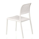 Пластиковий стілець Aurora білий 86х45х45 см міцний моноліт-каркас для кафе, фото 4