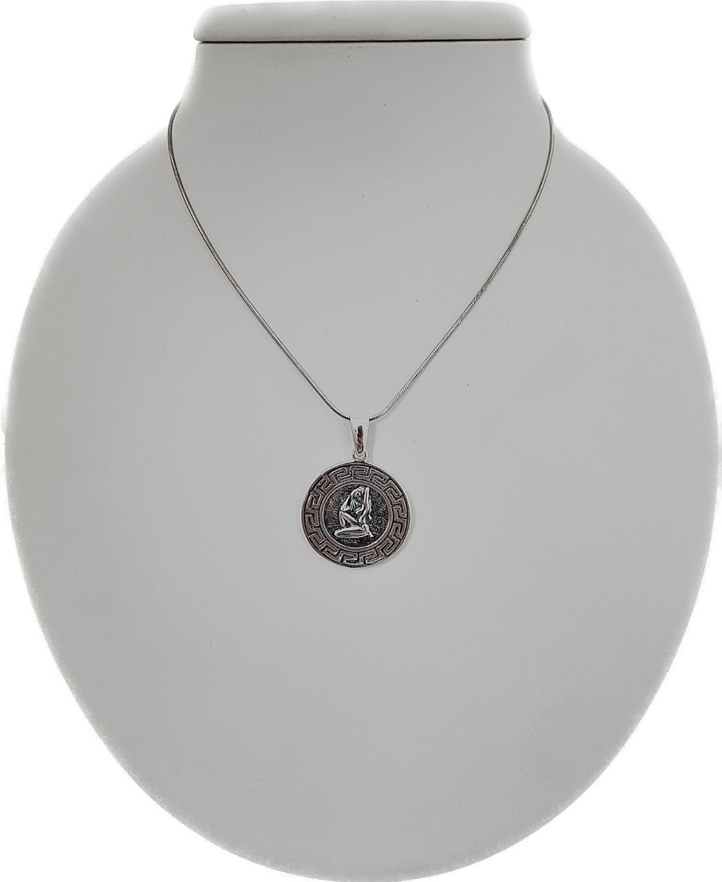 Срібна підвіска " Діва" чернена, фото 1