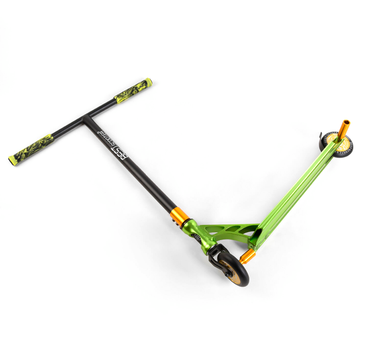 Труковий самокат салатовий Best Scooter HIC-система пеги алюмінієвий диск та дека анодоване фарбування PU 110