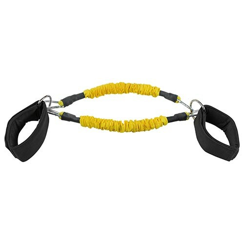 Еспандер трубчастий, амортизатор для ніг жовтий на 2 джгути.