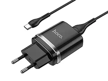 Зарядний пристрій 220В USBx1 з кабелем USB - micro USB Hoco N1 Ardent