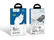 Зарядний пристрій 220В USBx1 з кабелем USB - micro USB Hoco N2 Vigour, фото 4