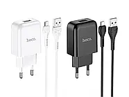 Зарядний пристрій 220В USBx1 з кабелем USB - micro USB Hoco N2 Vigour, фото 5