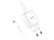 Зарядний пристрій 220В USBx1 з кабелем USB - micro USB Hoco N2 Vigour, фото 7