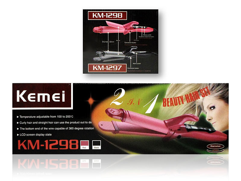 Праска для волосся плойка Kemei JB-KM-1297, фото 1