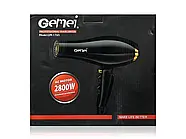 Професійний фен для волосся дві швидкості та три температурні режими Gemei GM-1765, фото 2