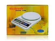 Ваги кухонні електронні до 10 кг SF-400 з підсвіткою, білі, фото 7