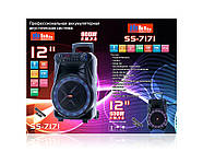 Акустична переносна колонка SS-7171 600Вт 12" 54х35х30см USB/SD/FM/BT/MIC/ДК, фото 3