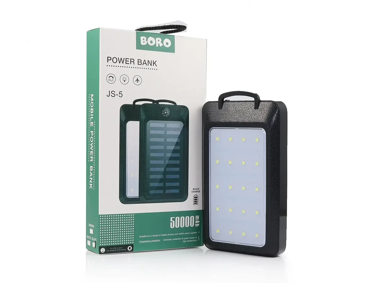 Зовнішній акумулятор (power bank) 50000mAh (2400mAh) Boro JS-5