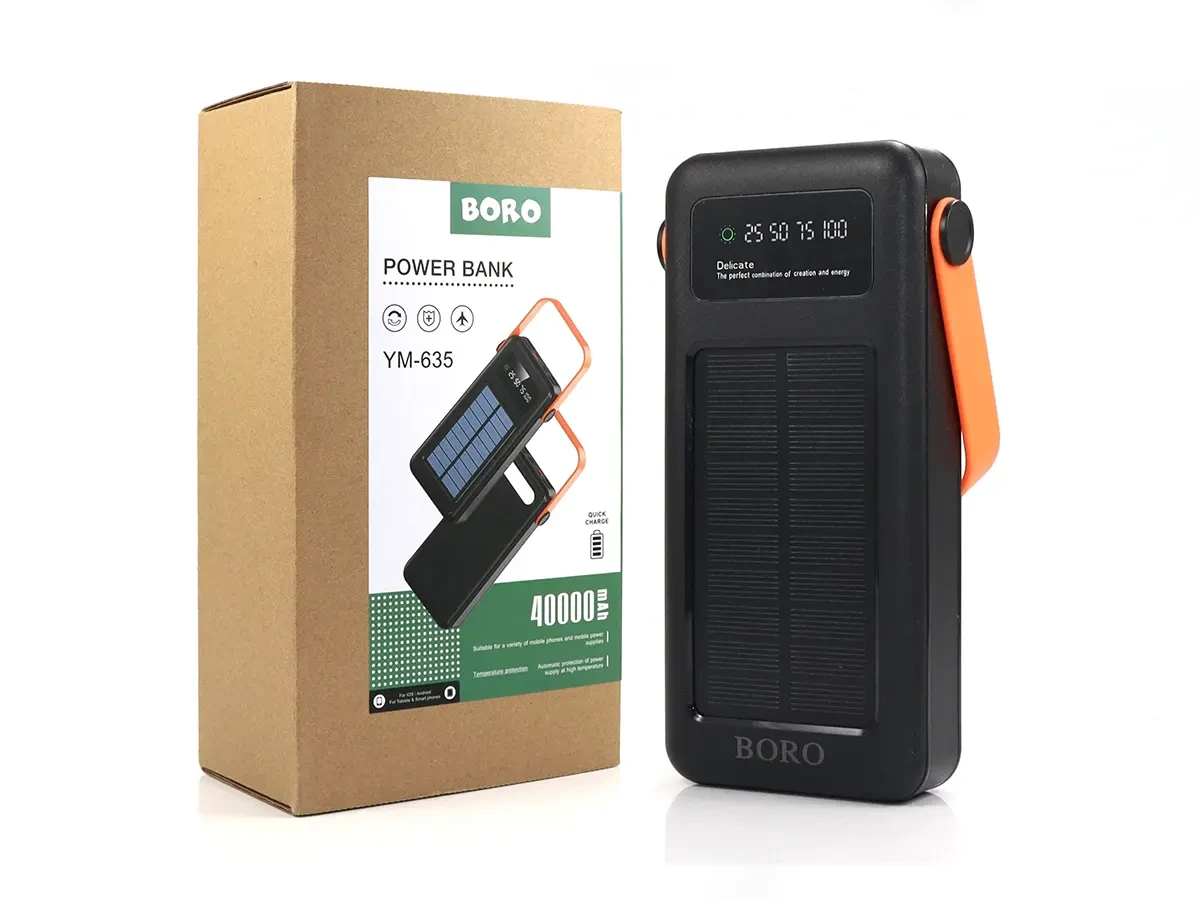 Зовнішній акумулятор (power bank) 40000mAh (10000mAh) Boro YM-635