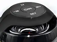 Музична колонка Bluetooth з годинником, радіо та RGB підсвічуванням Kimiso KMS-K12 Чорна, фото 9