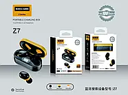 Вакуумні Bluetooth навушники з кейсом Double Bluetooth Shock Bass TWS-Z7, фото 3