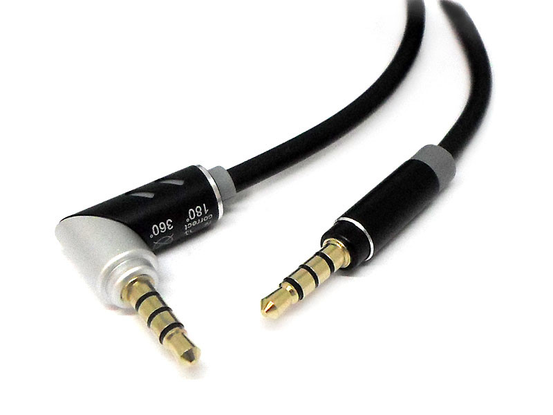 Кабель AUX jack 3,5мм в коробці прямо-кутова тканина AUX-523-XF-03A
