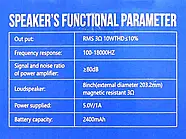 Колонка музична портативна Bluetooth JBK-807, фото 4