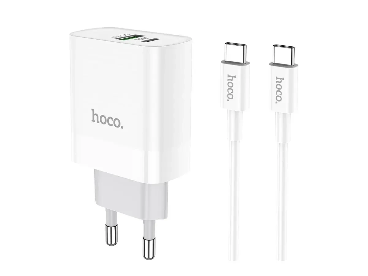 Зарядний пристрій USBx1 220В з кабелем Type C - Type C Hoco C80A Rapido