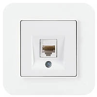 Розетка компьютерная RJ45 CAT5 GUNSAN RADIUS слоновая кость 01 37 93 00 100 130