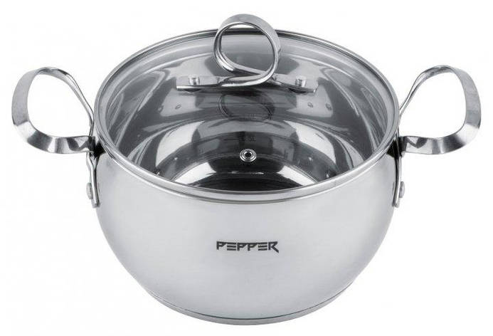 Каструля Pepper Basil PR-1200-22 5,0л 22*12,5см з нержавіючої сталі, фото 1