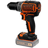 Дриль-шурупокрут акумуляторний безщітковий BLACK+DECKER BL186N, фото 3
