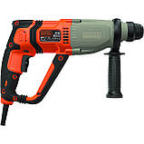 Перфоратор мережевий SDS-Plus BLACK+DECKER BEHS02K, фото 3