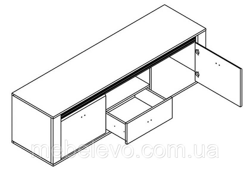 Тумба под телевизор Селена RTV155 450х1550х420мм ясень снежный Гербор - фото 2 - id-p1820830024