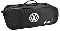 Сумка-органайзер у багажник з логотипом Volkswagen R-line на 2 відділення чорного кольору 03-111-2Д