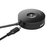 HUB-адаптер Baseus Round Box CAHUB-F01 USB3.0 на USB3.0+3USB2.0, чорний, фото 2