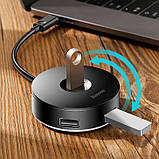 HUB-адаптер Baseus Round Box CAHUB-F01 USB3.0 на USB3.0+3USB2.0, чорний, фото 6