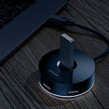 HUB-адаптер Baseus Round Box CAHUB-F01 USB3.0 на USB3.0+3USB2.0, чорний, фото 7